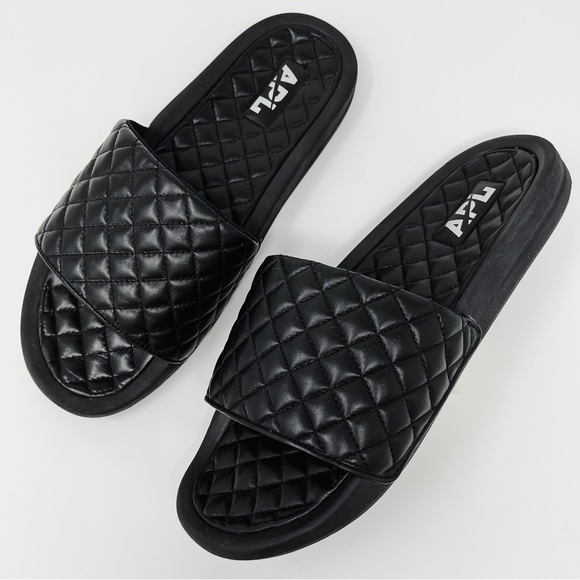 APL Other - APL Lusso Slide Black Unisex Quilted Sandals Athletic Propulsion Labs Men’s 9